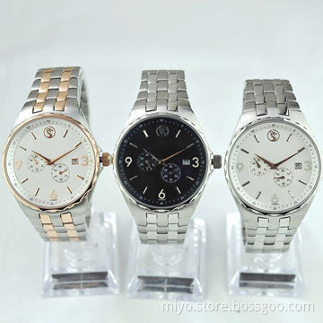 New Automatic Stainless Steel Men's Watch with Japan Quartz Movement